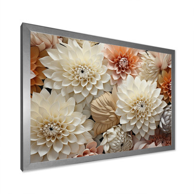 " Minimalism Mums In Beige And Muted Color III "