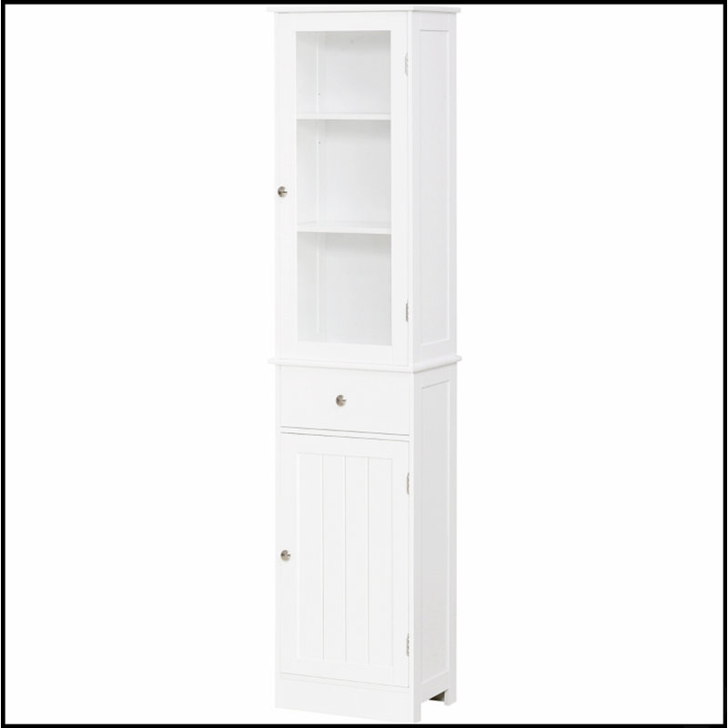 Slim Bathroom Storage Cabinet With Ample Space And Secure Design