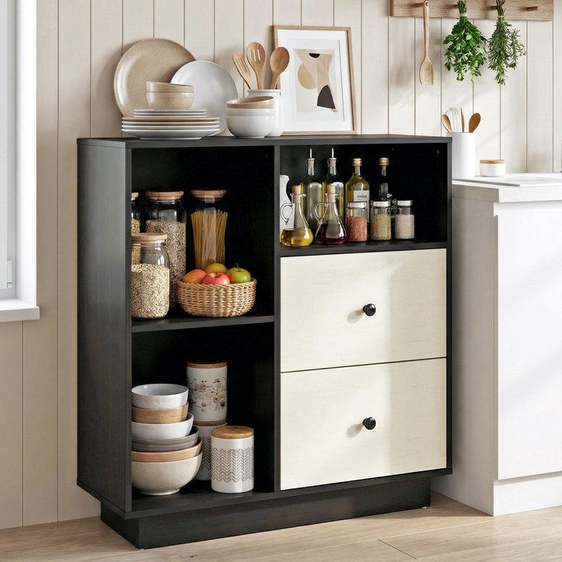 27.5"W Sideboards & Buffets With 2 Drawers For Living Room, Kitchen, Dining Room