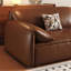 Canapé modulaire en cuir véritable brun Brownness
