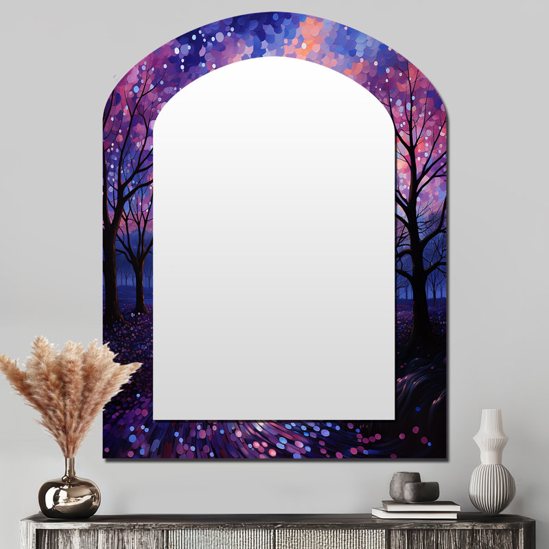 Sky Photo Transcendent Twilight - Miroir décoratif en métal sur arche, 43 po x 33 po