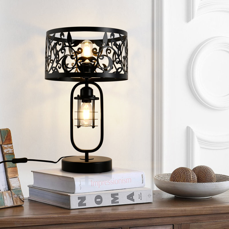 2- Light 48.5cm Industrial Metal Table Lamp