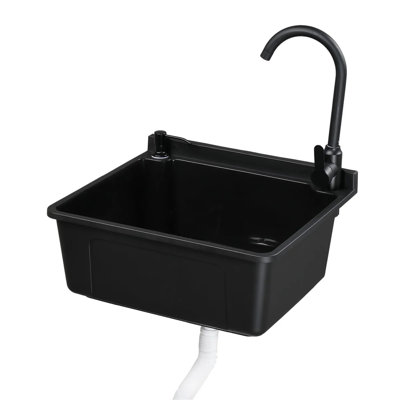 Plastic Wall-Mounted Utility Sink With Wall Bracket