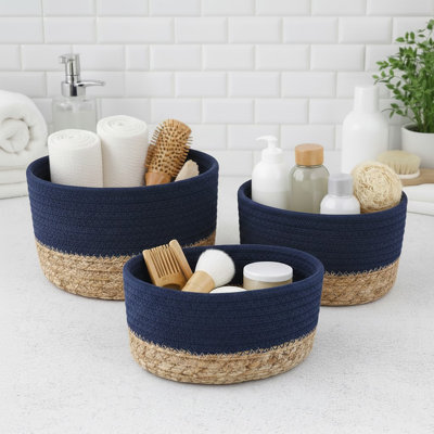 Padang 3-Piece Cotton Basket Bin