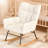 Nursery Rocking Chair, Rocking Chairs for Nursery, Baby Rocker Chair, Glider Rocker, White-841781315