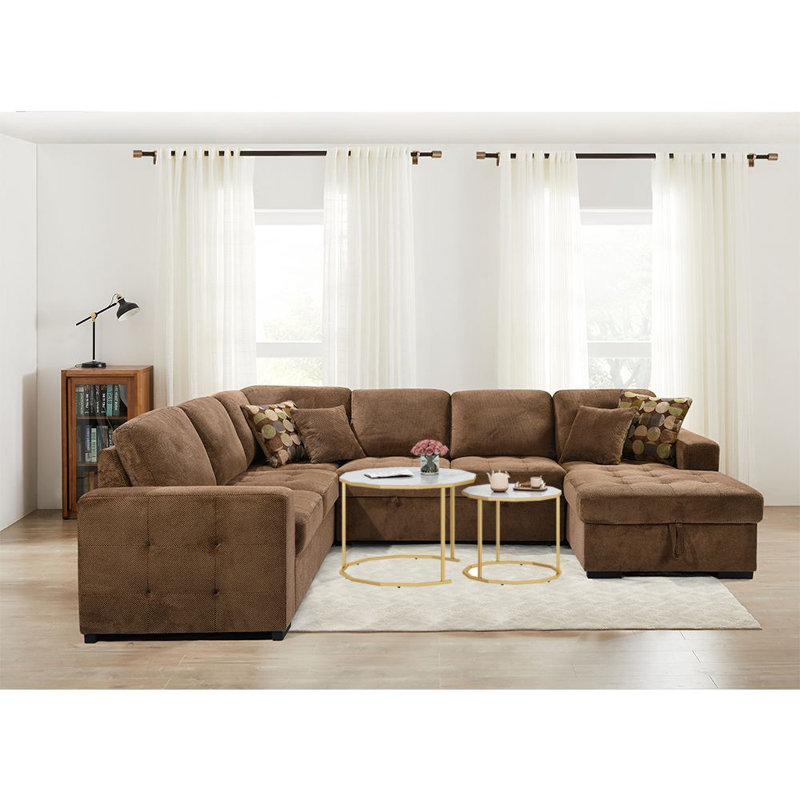 Upholstered U-Shaped Sectional Right Hand Facing