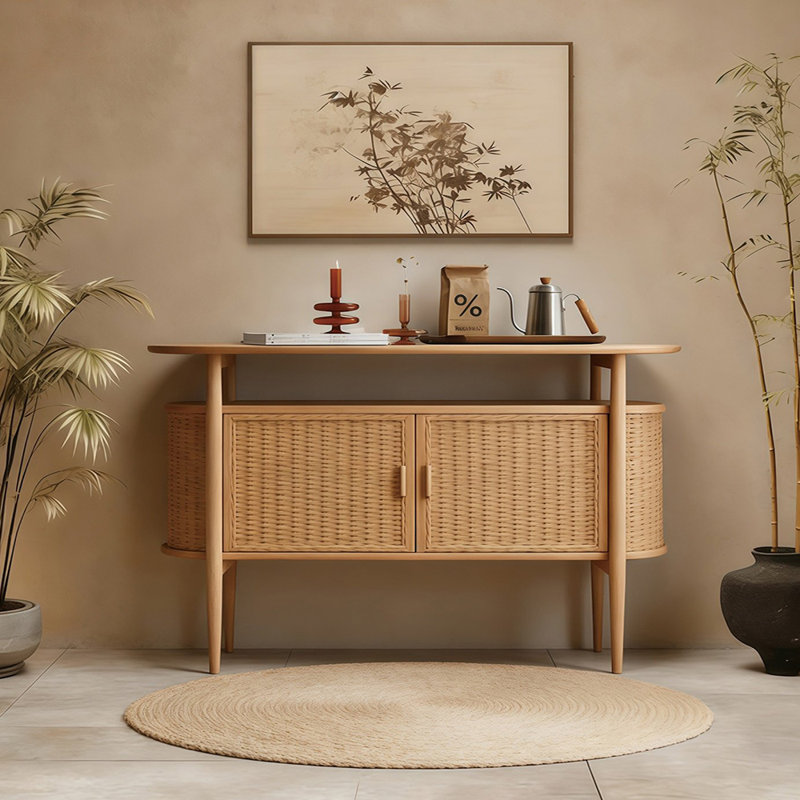 Buffet haut de gamme de style chinois, H 35,4 po x l 55,1 po x P 15,7 po