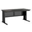 63" L-Shaped Executive Desk With File Cabinet, Drawers & Shelves, Corner Office Workstation