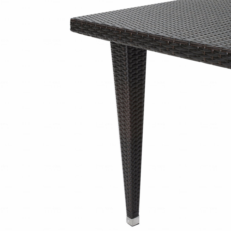 Table de patio rectangulaire