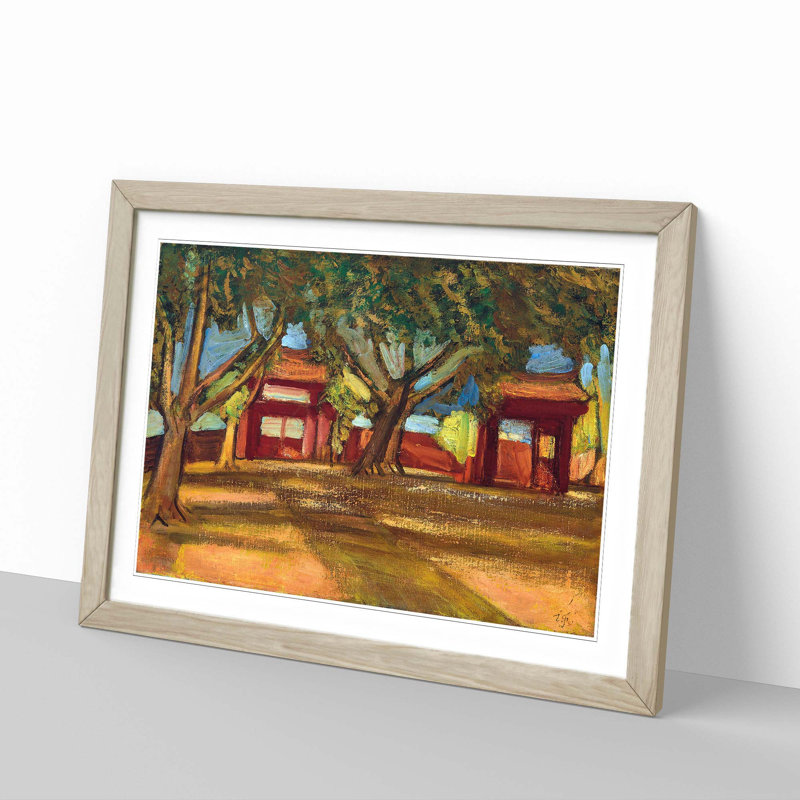 Tainan Seibyo by Fujishima Takeji - Picture Frame Painting Print, 36cm H x 48cm W x 2cm D, Oak Framed