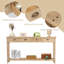Console rustique en bois massif Dala de 60 po avec 4 tiroirs et rangement Dala-1951094617