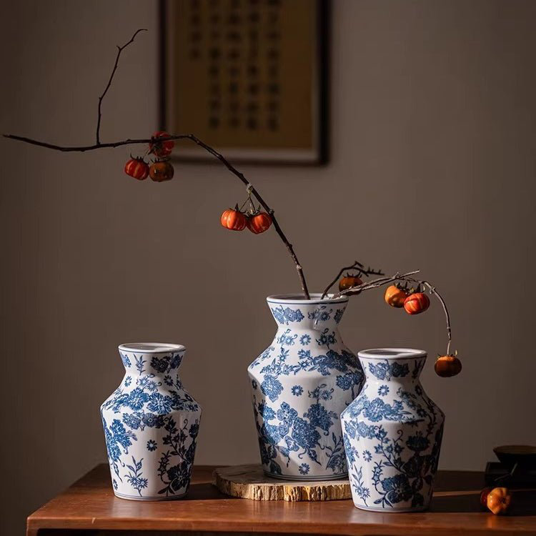Indigo Porcelain Vase, Small