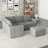 Aubade L-Shape Sectional Sofa Storage Couch With Removable Ottomans-497180724