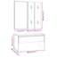 vidaXL Hallway Furniture Set Engineered Wood-1076436600