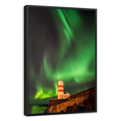 Iceland Lighthouse Aurora Borealis