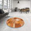 Tapis orange/brun/jaune contemporain-620298484