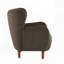 Fauteuil club à oreilles en velours