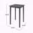 Acacia Wood Dark Gray Square Bar Table