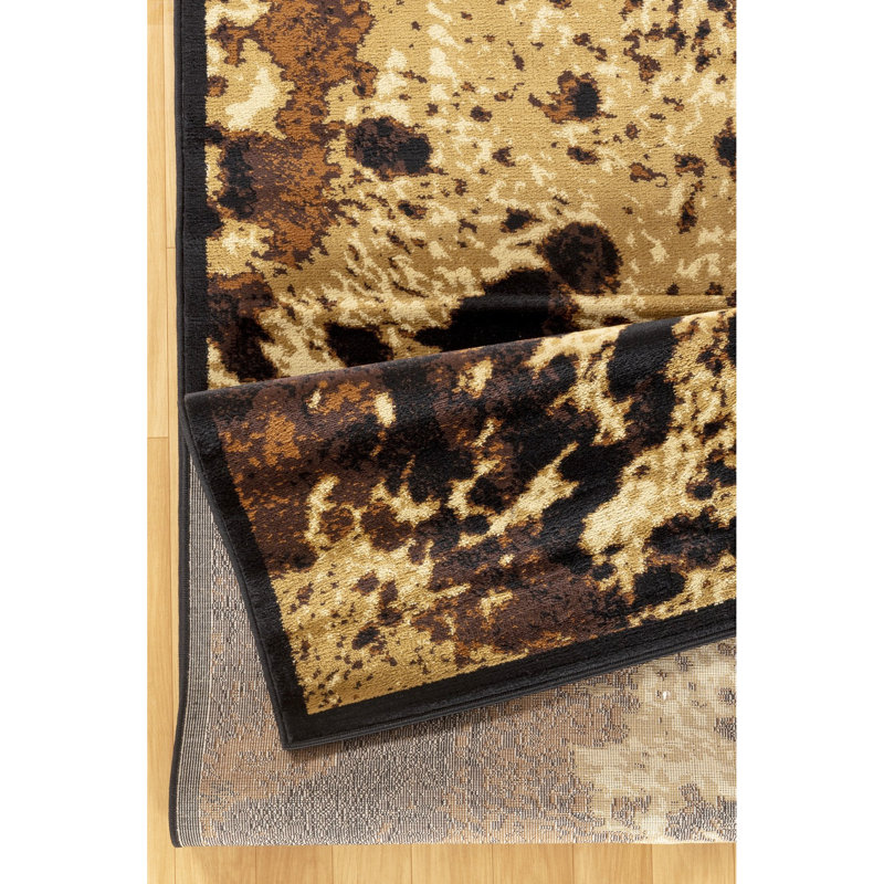 Tapis en peau de vache, fabrication 100% polypropylène, envers en jute, convient aux endroits très passants, polypropylène teinté, hauteur des poils de 0,4 po, vestibules