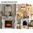 51.18"White Natural Marble Decorative Fireplace Mantel-118625819-118625820