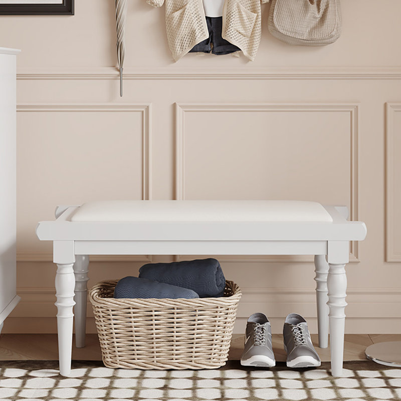 Banc à chaussures 30,7 po, Blanc