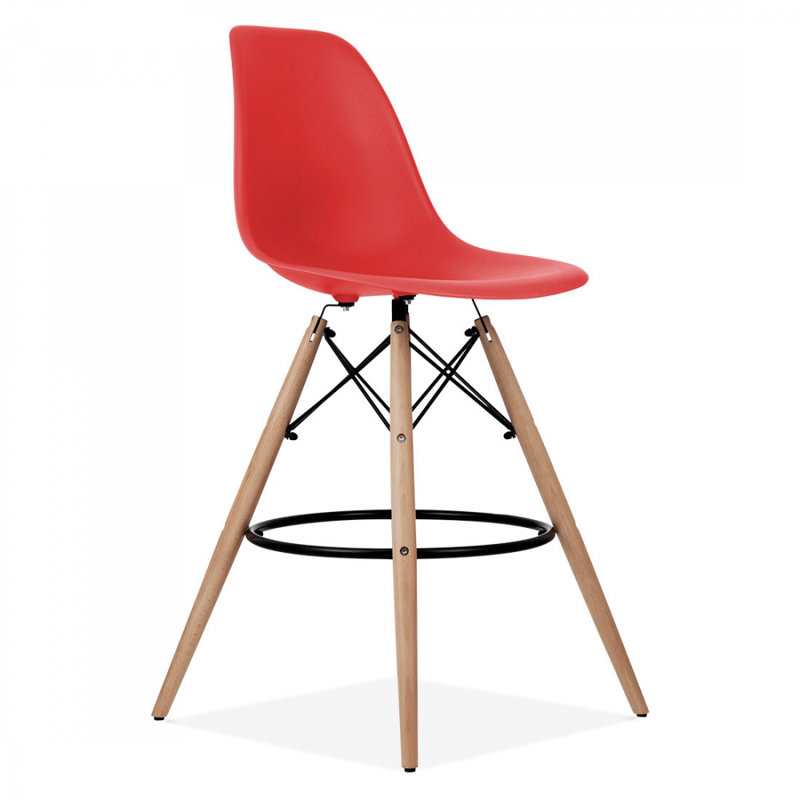 Tabouret de bar Carino Crimmins Eiffel, Rouge
