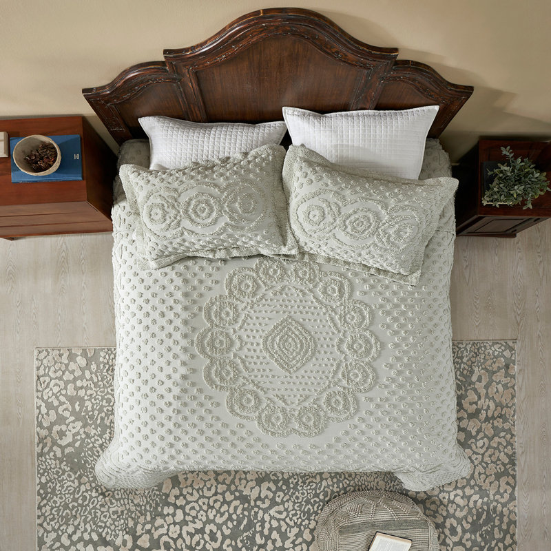 Sage Serenity 100% Cotton Full Bedspread Set