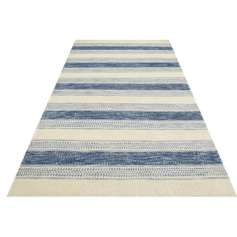 Munar Striped Wool Hand Woven Area Rug, Rectangle 160 x 230cm