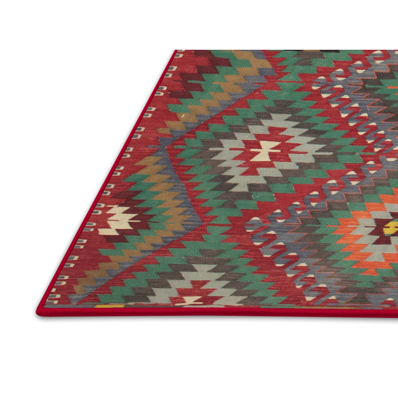 Tapis rouge à motif sud-ouest, Rectangle 8 pi x 10 pi