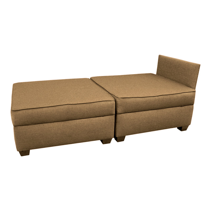 Salon méridienne modular Anke, Polyester moka