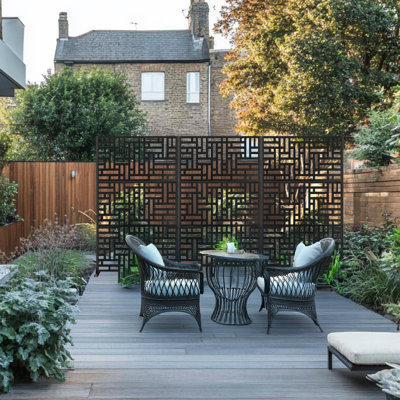 Metal Outdoor Maze Privacy Screen 90cm X 180cm