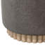 Repose-pieds rond moderne en bois massif et tissu moderne-1291546762