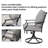 Swivel Rocker Patio Dining Armchair With Cushion-1298120254