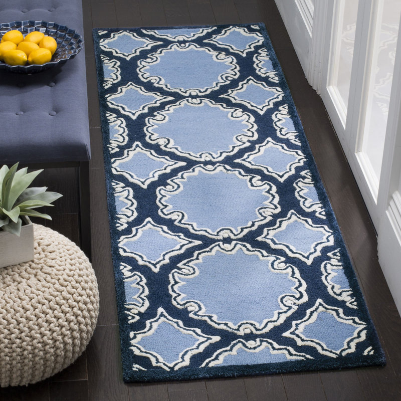 Mccullough Hand Tufted Wool Geometric Rug, Runner 2'3" x 7'