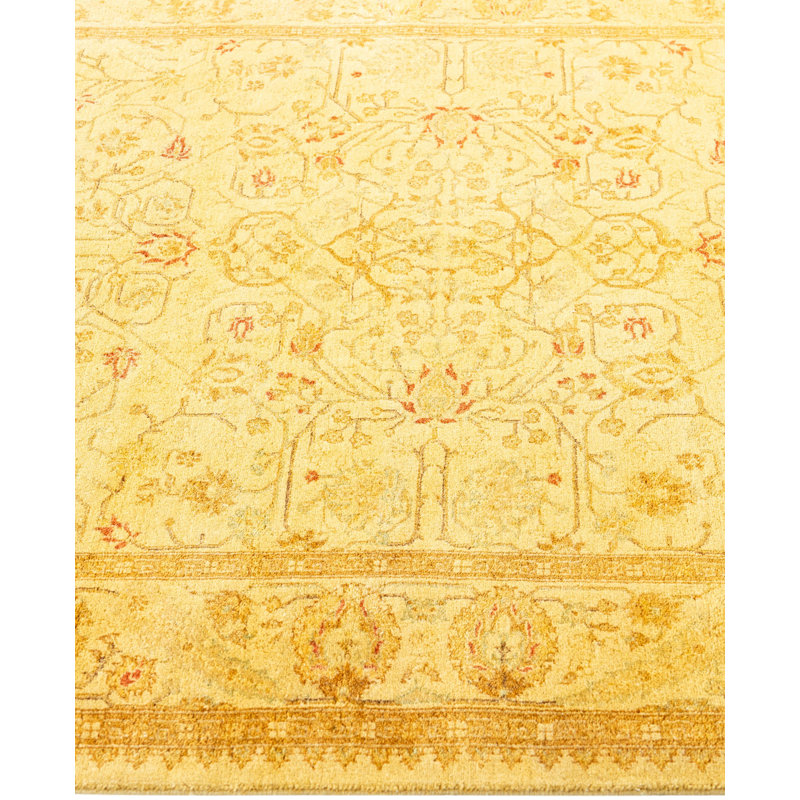 Overdyed One-of-a-Kind 4' 3" X 9' 10" Hand Knotted Area Rug