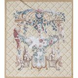 Hand-Knotted High-Quality Beige and Blue Area Rug