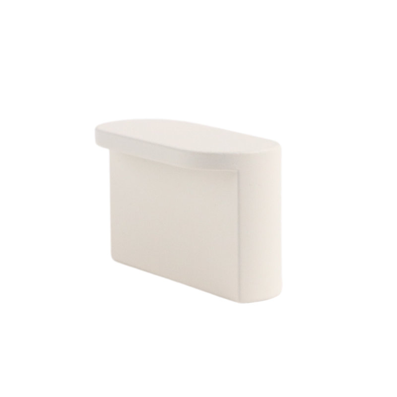 1.75" Oval Knob, Snow (White)