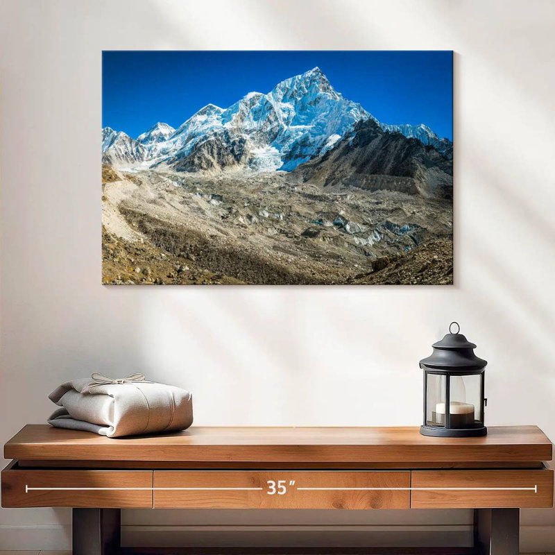 Nuptse au-dessus du glacier Khumbu, H 16 po x l 24 po