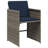 Hokku Designs 9 Piece Patio Dining Set With Cushions Gray Poly Rattan-2071508073-2071508077