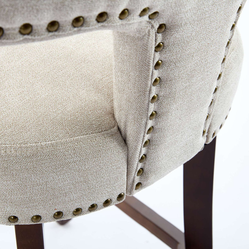 Ensemble de 2 tabourets de bar Mid-Century, Beige