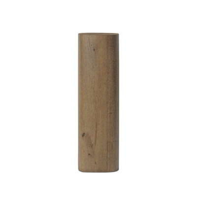 Tycho Pedestal-Brown Oak Veneer