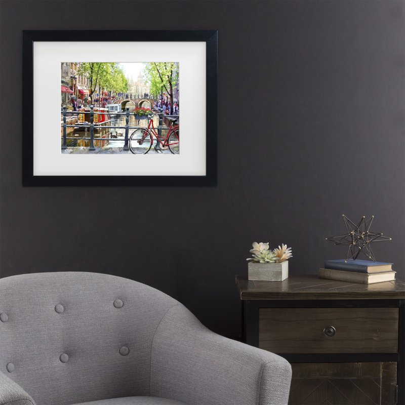 The Macneil Studio «Amsterdam Landscape», art encadré mat, H 18 po x l 22 po x P 0,75 po, Noir