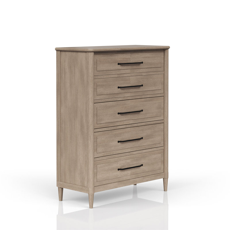 Commode 5 tiroirs finition sable