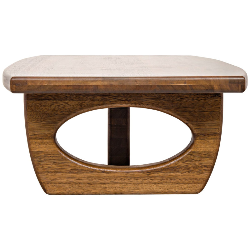Douglas Solid Wood Coffee Table, Dark Walnut