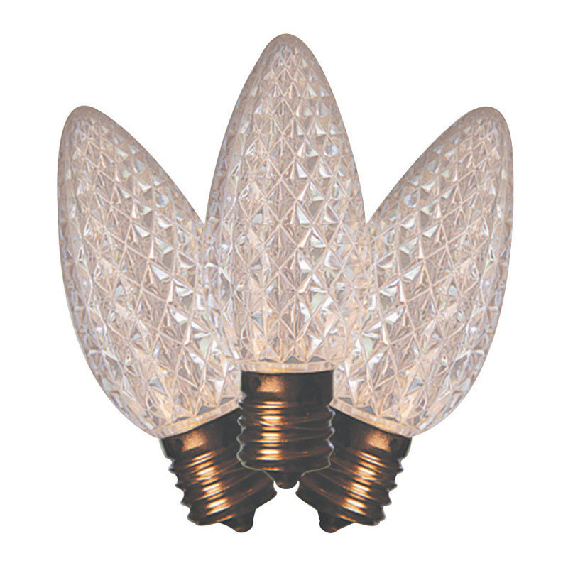 Ampoule de noël à facettes c9, Blanc pur