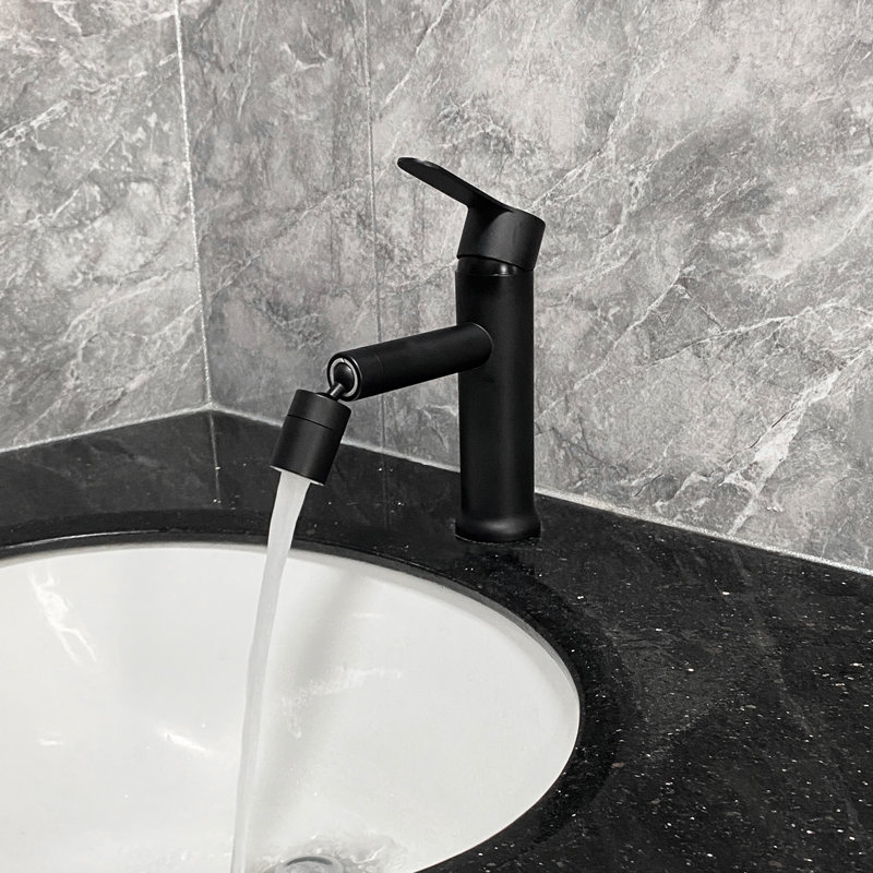 Bathroom Sink Faucet In Matte Black, Modern Single Handle Vanity Basin Tap, Stainless Steel Material For Durability, With Calm And Even Water Discharge Aerator Hole Tap Black Faucet, Quality Build,