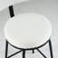Chaises de bar modernes pour îlot de cuisine, pivotantes à 360 °, rembourrées avec pieds et repose-pieds en métal, 2 pièces pivotantes blanches, repose-pieds pour espace repas-424392175