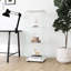 Vitrine en verre - 3 tablettes blanches pour chambre à coucher, salon, bureau, installation rapide