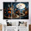 Ensemble de salon Playful Fantasy Town Magical Full Moon - Landscape Wall Art-1028529500-1028529501