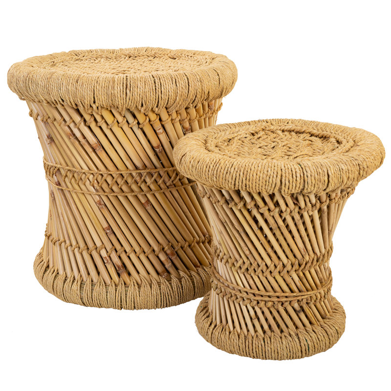 Acampora Rattan Accent Stool